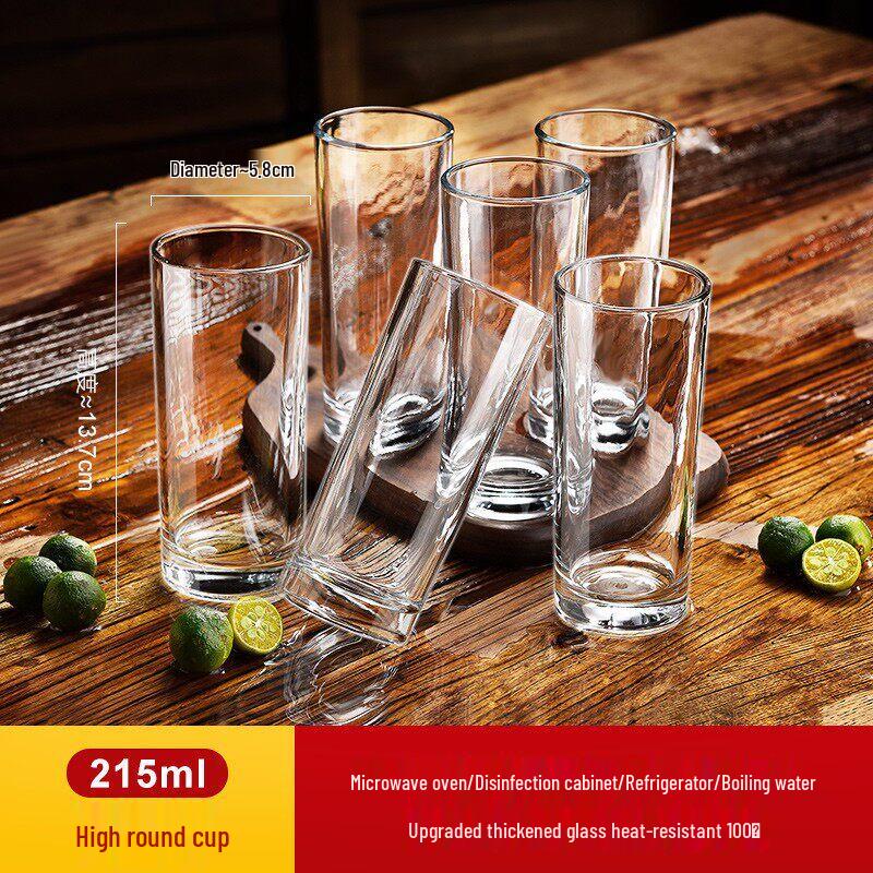 

ZISIZ 6-Piece Heat-Resistant Handmade Glass Cups
