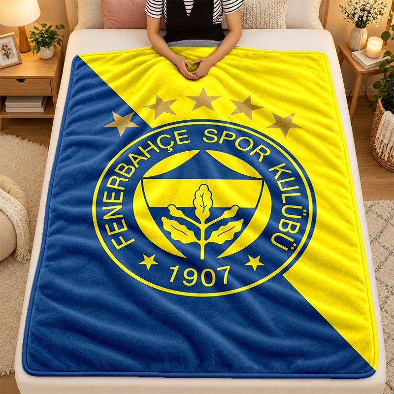 Flannel BlanketFenerbahçe FC Warm Soft Throw Blanket for Indoor Sofa Bed Living Room Use