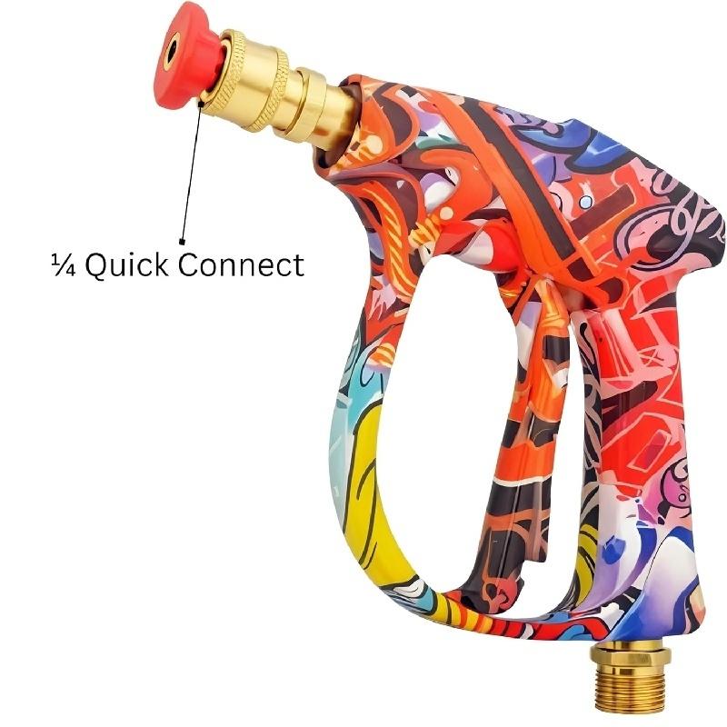 Graffiti Høytrykksspyler Kort Pistol m/ 5 Hurtigkoblings-Dyser M22-14mm