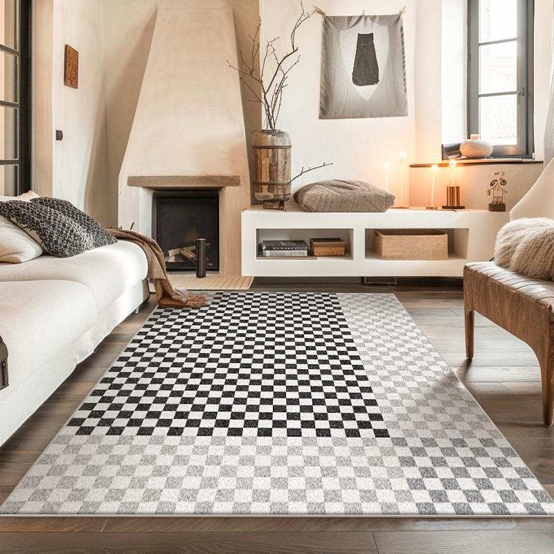 Fluffy Soft Carpets for Living Room Minimalist Retro Bedside Rug Large Area Bedroom Decor Anti-slip Carpet Plush Study Floor Mat