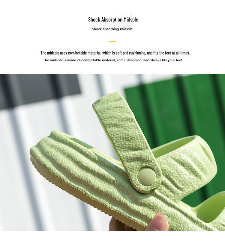 Dámské univerzální luxusní plážové pantofle vysoké hodnoty – Trendy, protiskluzové, pro venkovní nošení, design celebrit ve dvojím stylu