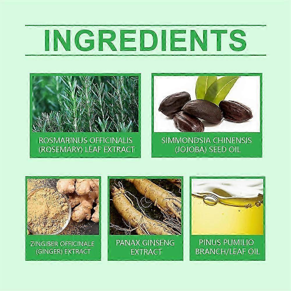 1-3X Rosemary Hair Growth Oil Anti-frizz Dandruff Treatment Scalp Damaged Nourishing Anti Hair Loss Serum Pure Rosemary Essential Oil fiuling