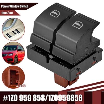 Automobilio vairavimo pusės elektroninis lango valdymo jungiklis, skirtas SKODA YETI FABIA MK2 OCTAVIA 2 ROOMSTER 1Z0 959 858 1Z0959858