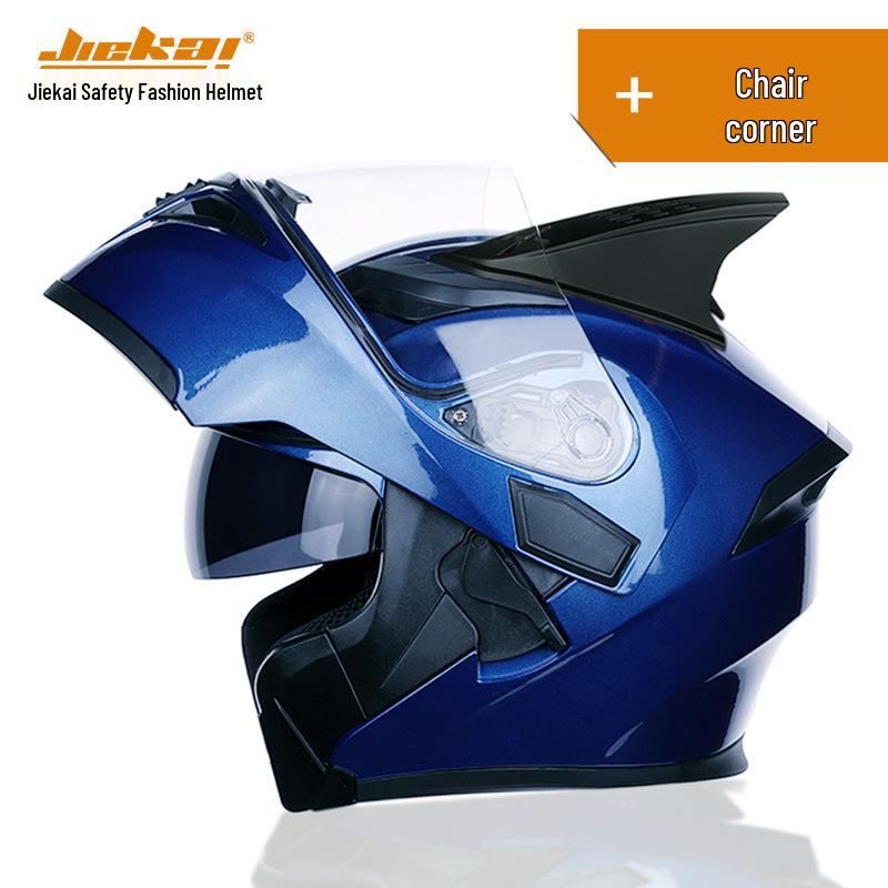 Jiekai DOT Standard Flip-up Double Visor Men's All-Season Motorcycle Helmet