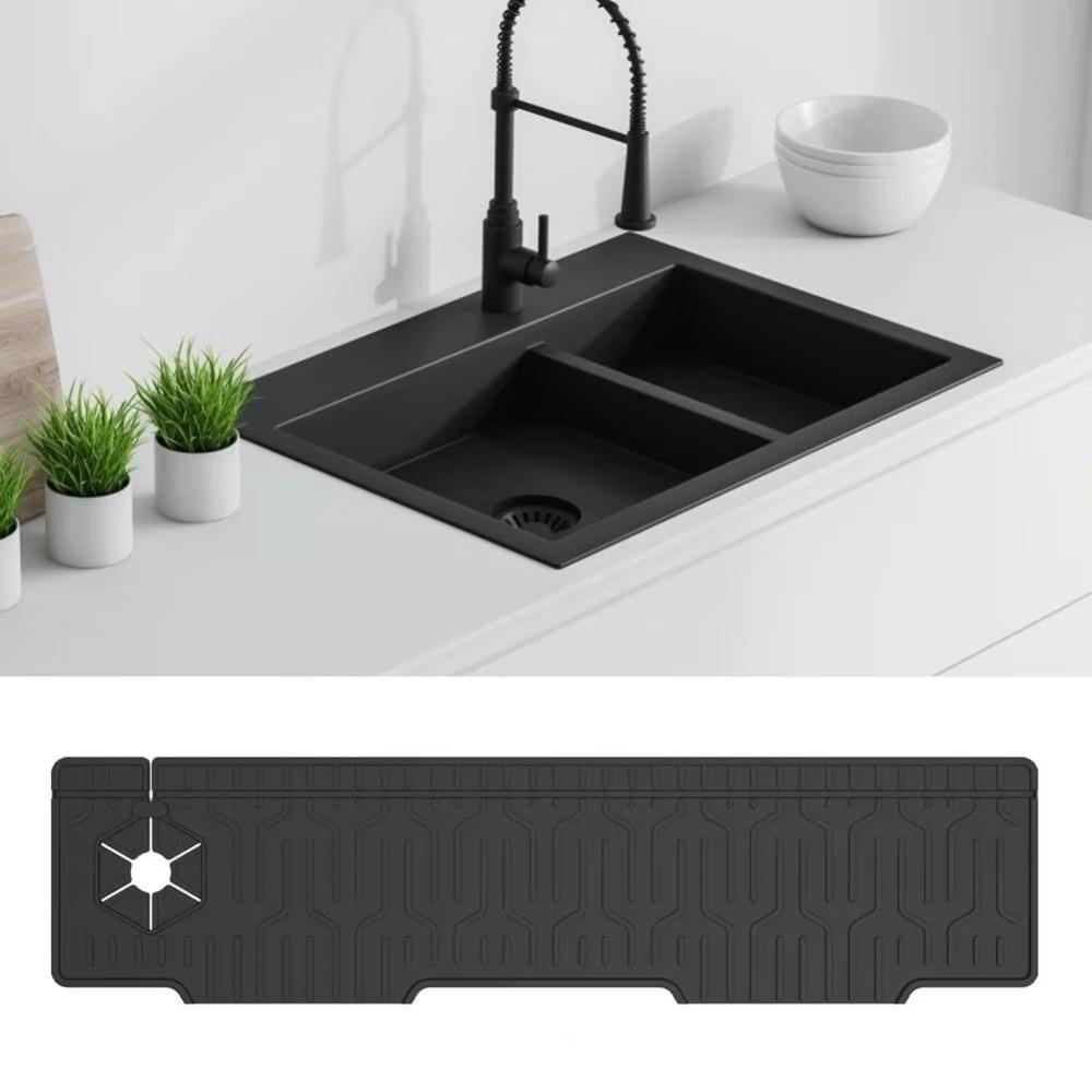 Silicone Faucet Splash Mat Foldable Sink Draining Mat Versatile Splash Guard Mat Bathroom