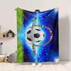 1Pc Global Football Celebration Blanket Soft And Comfortable Casual Warm Camping Travel Christmas Halloween Xmas Gift M928553