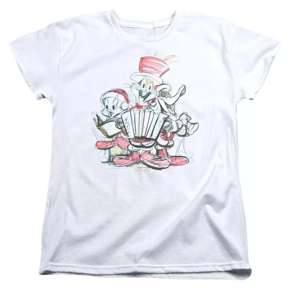 Looney Tunes  Holiday Sketch  Women s T-Shirt S