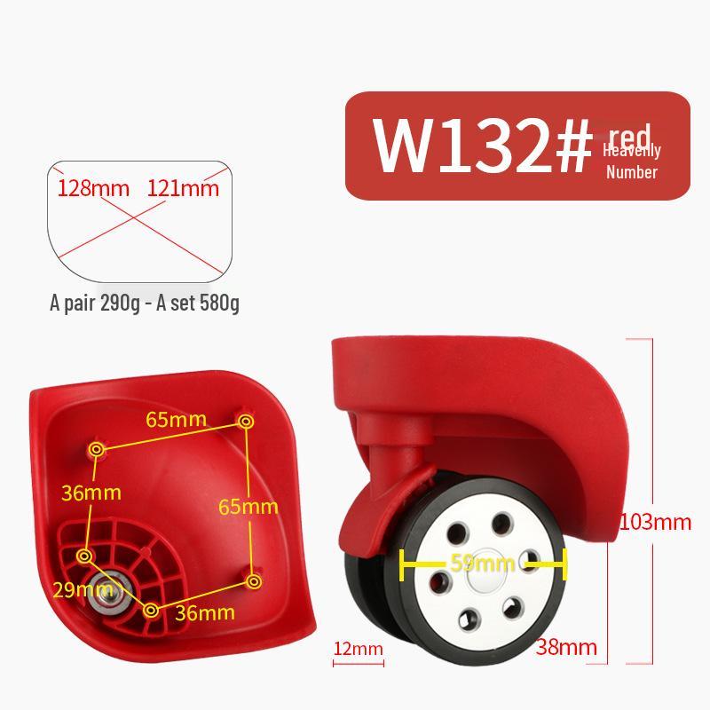 Universal Leather Trolley Case Wheels - Silent Replacement Casters for Luggage