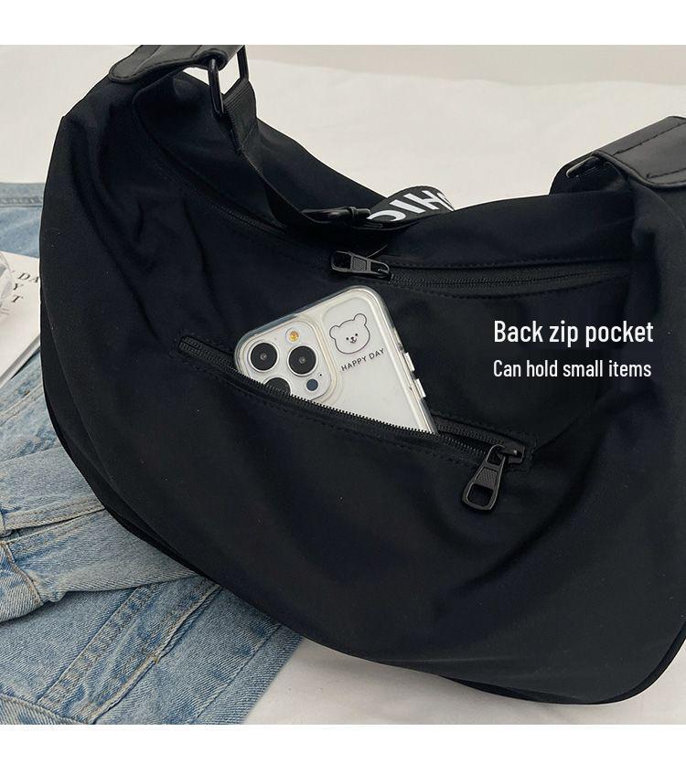 Waterproof Oxford Cloth Large Capacity Dumpling Messenger Bag - Versatile Casual Sports Style Shoulder Bag for Women