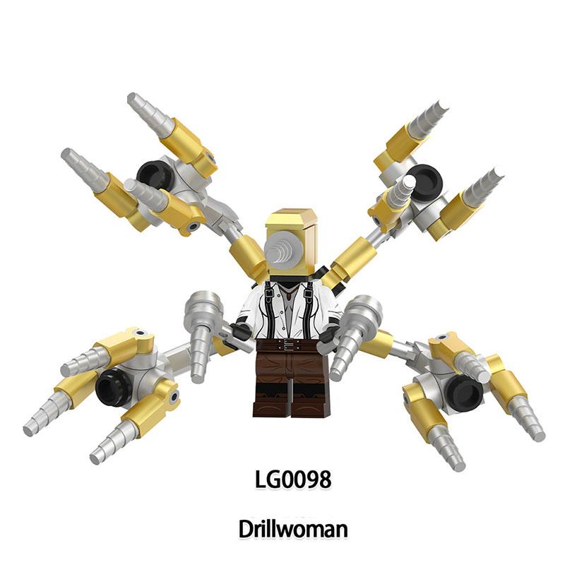 Skibidi Toalett Anime Rajzfilm Kockák Speakerman TV Ember Operatőr Akció MOC Toalett Ember vs Monitor Építőkockák A Hang