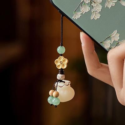 Kreativní Lucky Bodhi Květinový řetízek na telefon Čínský styl Hodně štěstí Fortune Bodhi Přívěsek na telefon Dekorace