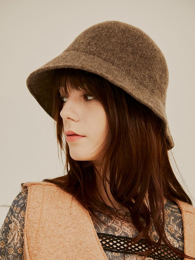 SORRY, TOO MUCH LOVE Jennie Wool Bucket Hat_Brown