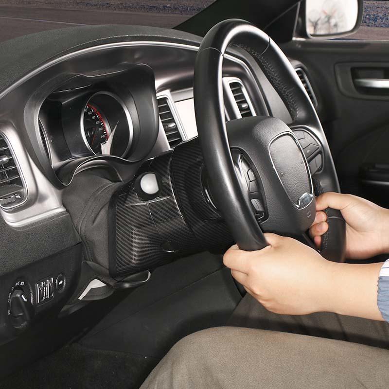 Electric Adjustable Steering Wheel Base Decoration Protective Cover For Dodge Challenger For Dodge Charger For Dodge Durango Car Interior Accessories