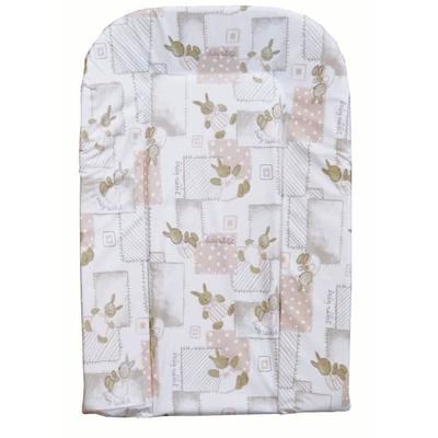 Changing Mat - - Foam Pad - Beige Rabbit Print