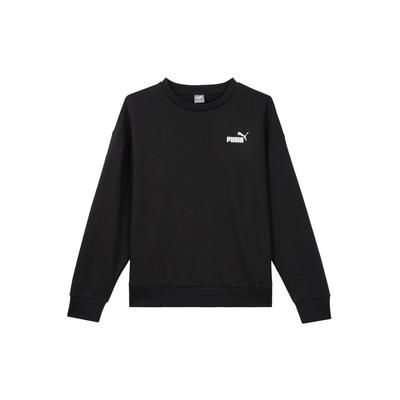 Solid Color Casual Loose Fit Drop Shoulder Long Sleeve Sweatshirt Women Tops Black 682274-01