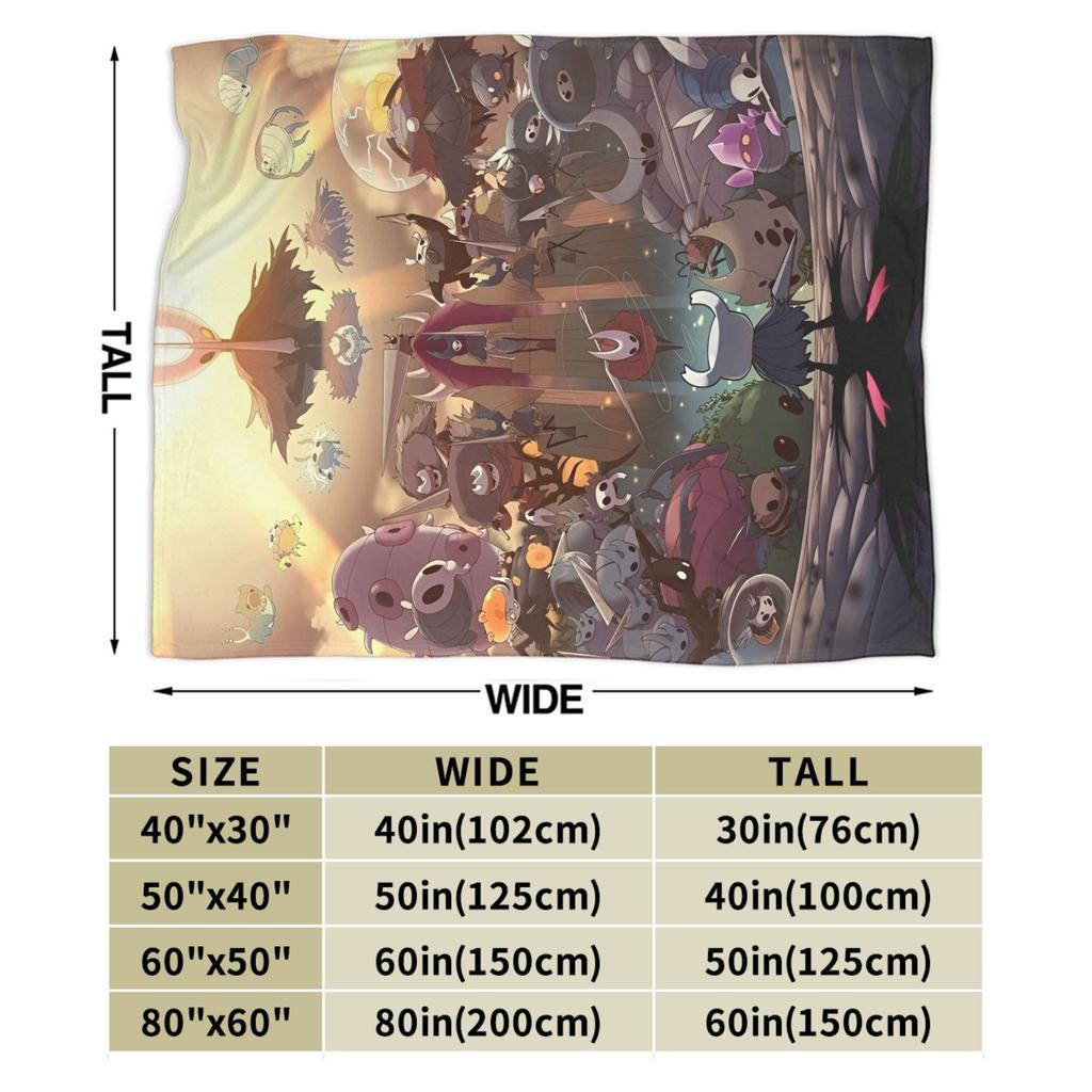 Hollow Knight Funny Games Accessories Blankets Soft Fleece Throw Blanket Cozy Bedspread