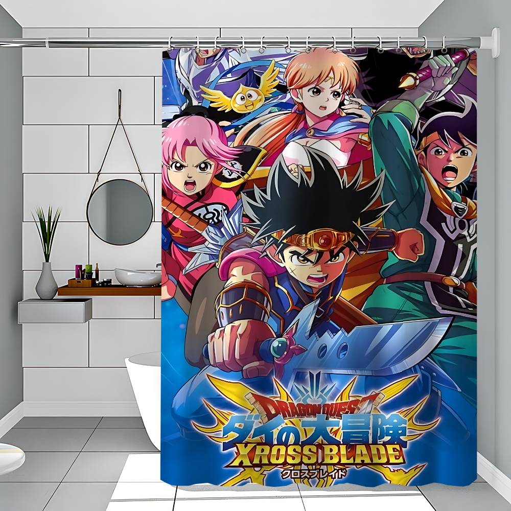 D-Dragon Quest 1 Piece Of 150X180Cm Printed Shower Curtain Partition Bathroom Waterproof And Mold Resistant