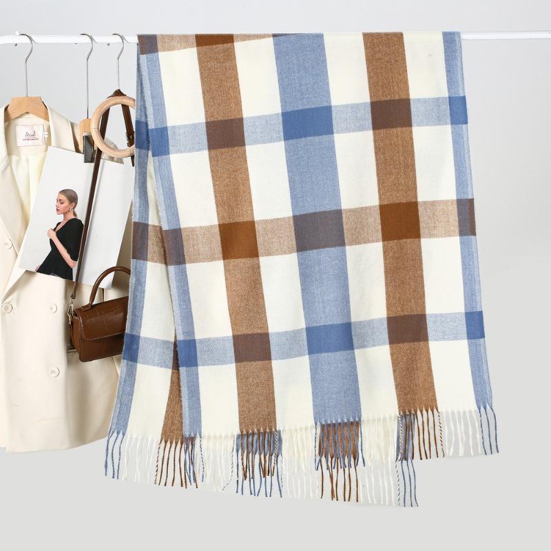 Scarf women's autumn and winter warm and cold scarf scarf scarf imitation cashmere versatile men's and women's plaid scarf