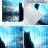 2D Flat Printing 2pcs Curtains Black Cat Blue Moon Starry Sky Digital Printed Polyester Drapes Festive Wall Decor Perfect for