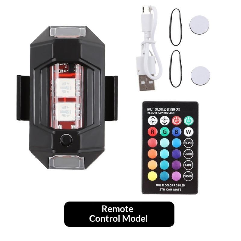 Motorcycle Light Drone Strobe Light 7 Color Mini Usb Led Anti-Collision Bike Aircraft Night Flying Flashing Warning Signal Light