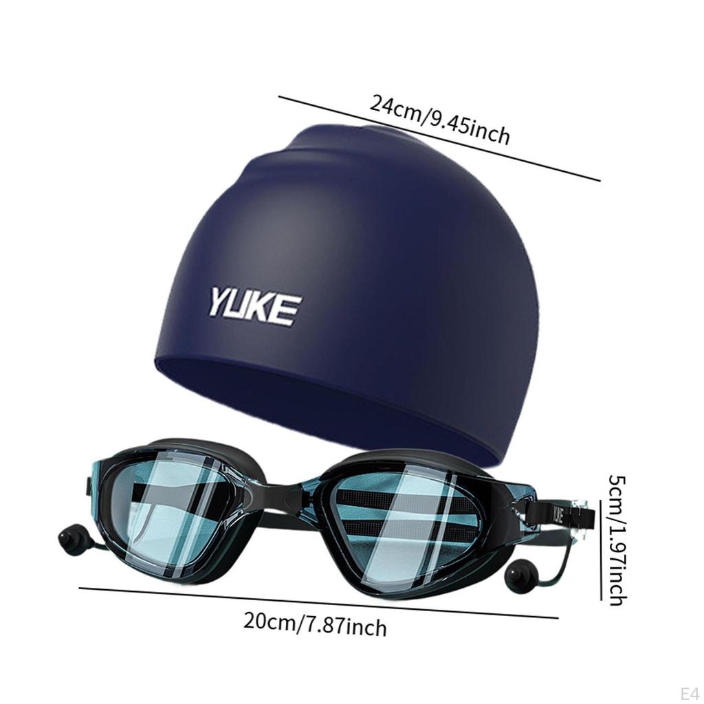 Plavecké brýle s plaveckou čepicí Silikonové Nastavitelné pro ženy a muže Oční no