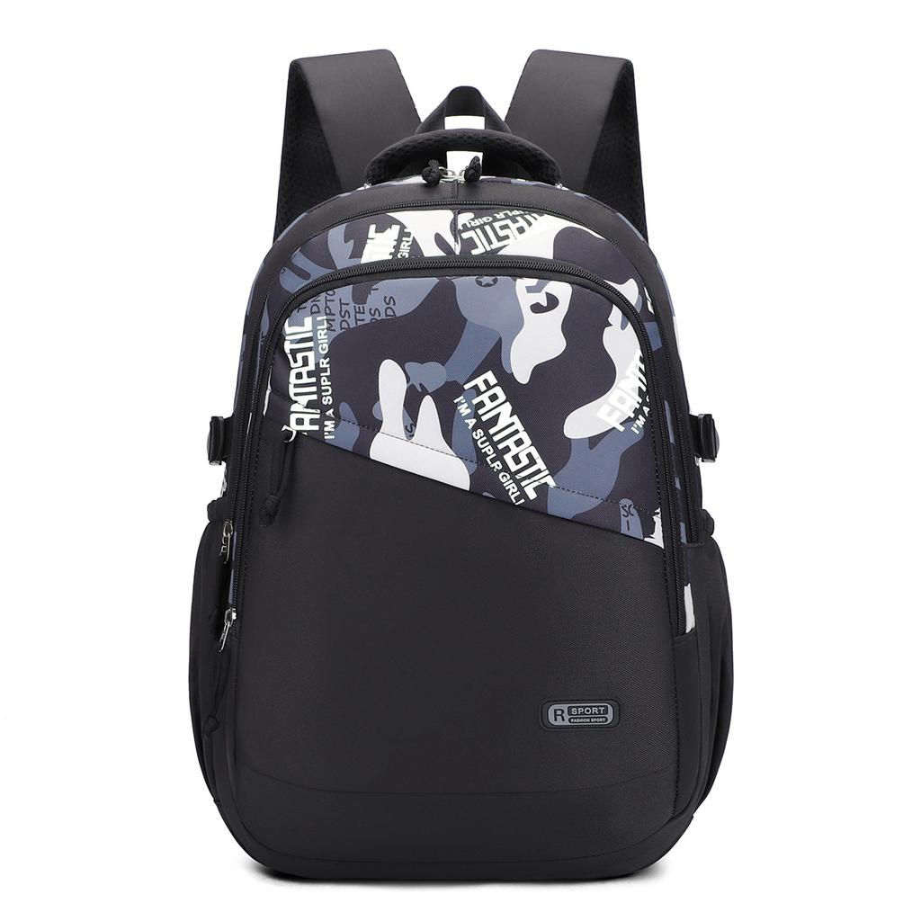 Schoolbag manufacturers wholesale boys large capacity schoolbag printing niche casual men's backpack travel computer outdoor backpack