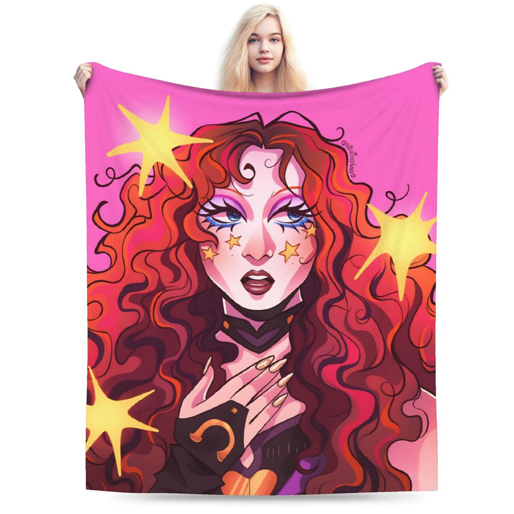 American Singer Chappell Roan Flannel Blanket Winter  Soft Throw Blanket for Child Home Decor Novelty Bedspread Sofa Bed Cover