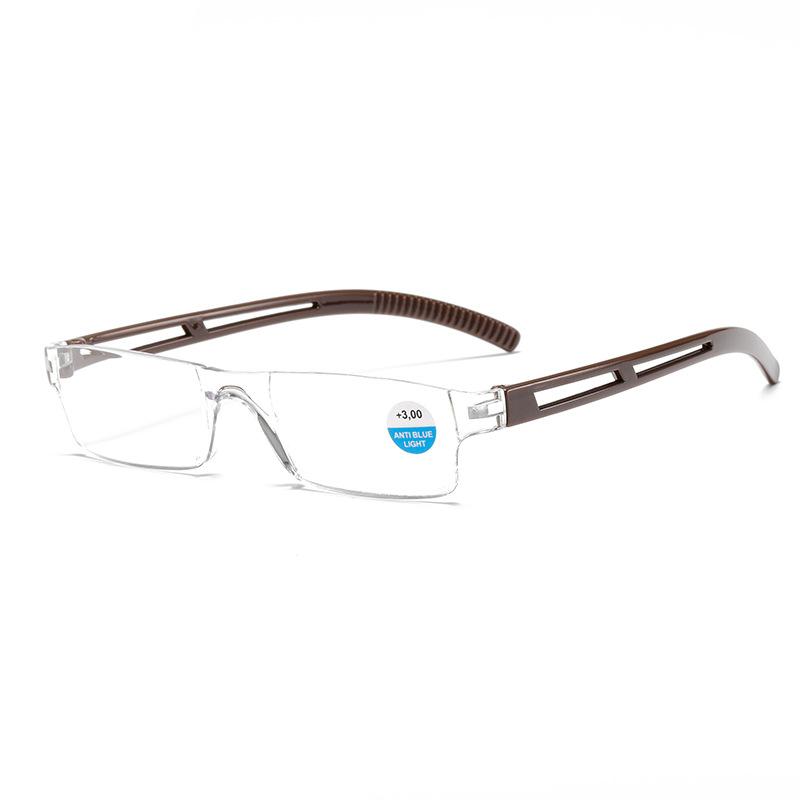 Hot-Selling One-Piece Frameless Anti-Blue Reading Glasses Ultra-Light High Definition Old Glasses