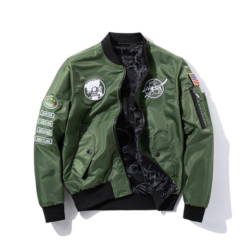 Jaqueta Esportiva Dupla Face Masculina da NASA: Fato de Voo da Força Aérea para Outono/Inverno - Moda Jovem, Tamanhos Grandes Disponíveis
