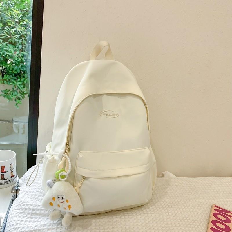 Stylish High-capacity Nylon Backpack For Casual Travel Neutral Design Waterproof