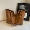 Fashi Solid Color PU elegant Handbags Hot Selling Versatile Trend ccise Tote Bags Large Capacity Youth Soft Shoulder Bags