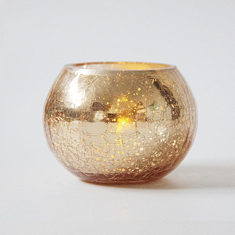 European Electroplated Glass Candlestick - Romantic Candlelit Dinner Decoration, Round Wedding or Festival Gift.