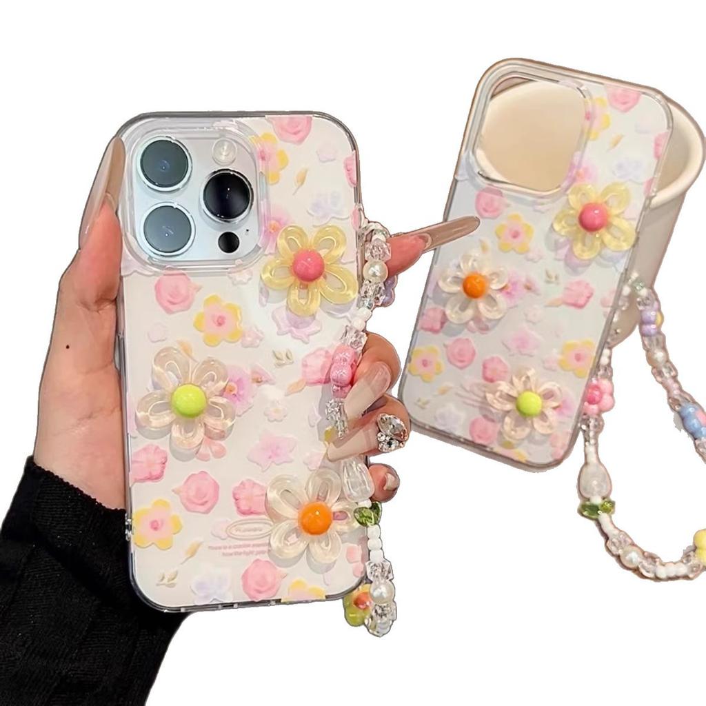 Single Layer Fresh Flowers for IPhone 16 Mobile Phone Case for IPhone 15/14/13 Cartoon 12 Personality 11promax