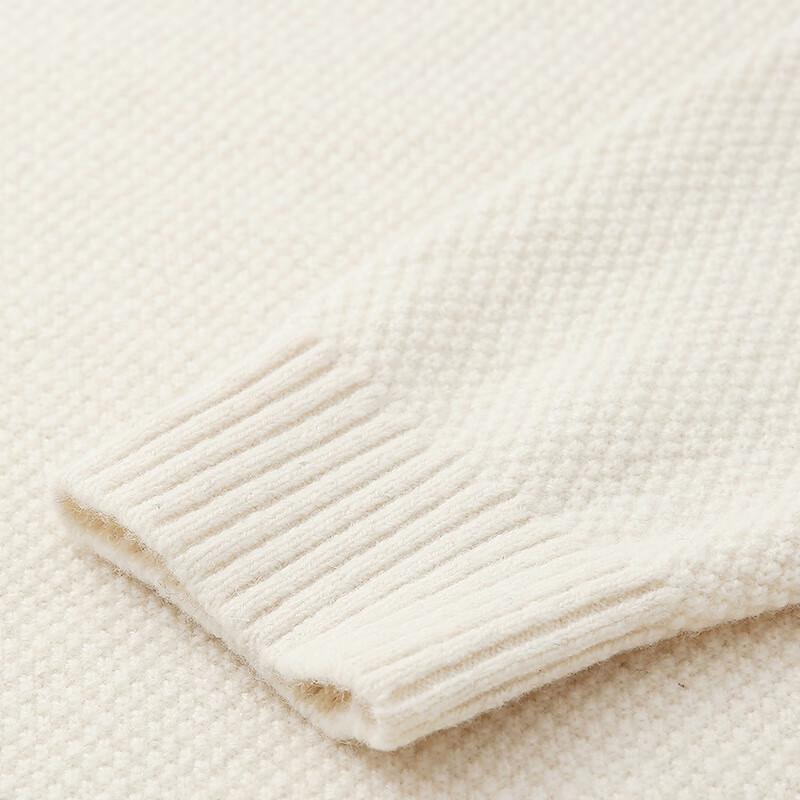 KEMENBOKA Herren Rundhals-Pullover aus reiner Wolle