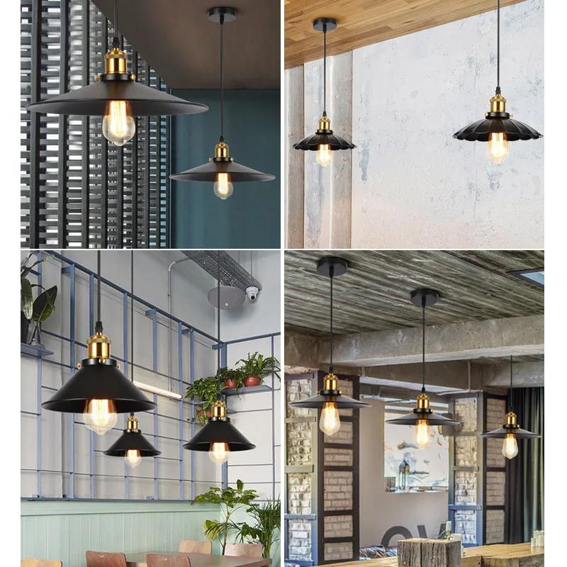 Ancient Industrial Chandeliers Led Iron Pendant Light Single Head Nostalgic Use Restaurants \ Bar Commercial Lighting Fixtures