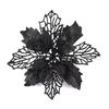 Gold Glitter Artificial Christmas Flower Decoration