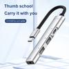 Type C 3 Port USB 2.0 Hub PD Fast Charging Splitter Adapter with Audio Jack Plug and Play for Mouse Keyboard Tablet