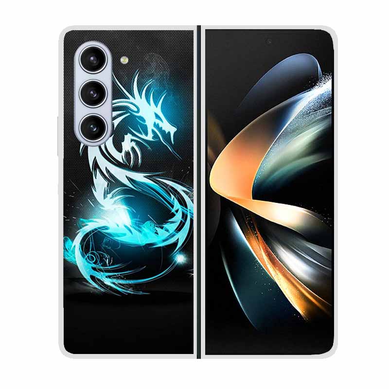 For Samsung Galaxy Fold 6 Case Cool Space Animal Clear Hard Phone Cases for Galaxy Z Fold6 5G 2024 Back Cover Zfold6 Shells Capa