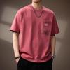 Herren American Style Schwerer Baumwoll-Steinwasch-T-Shirt