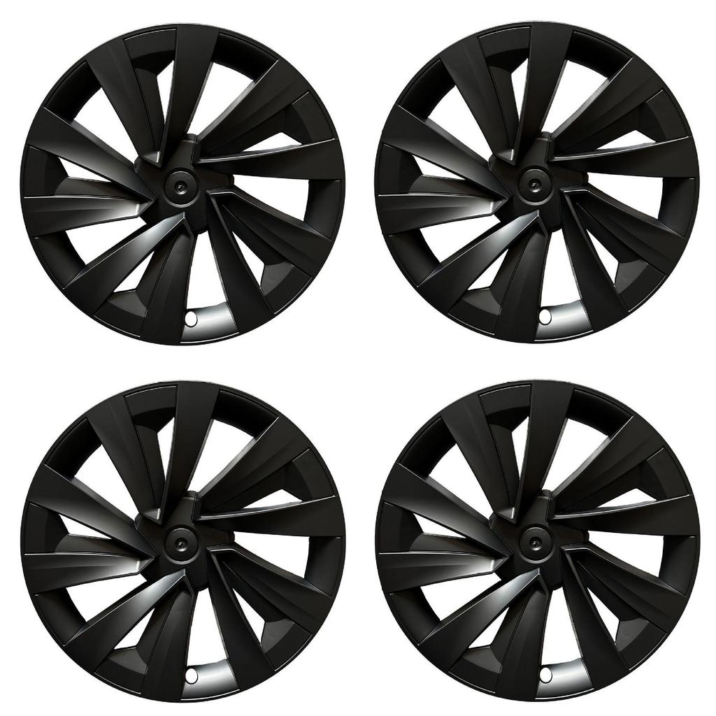 19" Black Wheel Cover for 2025-2026 Tesla Model Y Facelift