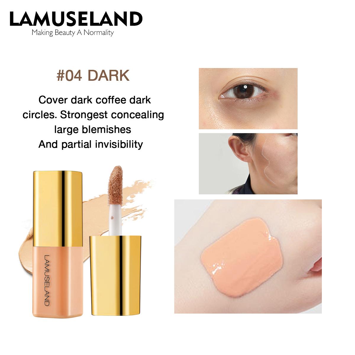 

LAMUSELAND Mini Cute Concealer Liquid, 4 цвета, консилер, скрывает недостатки, легко носить с собой