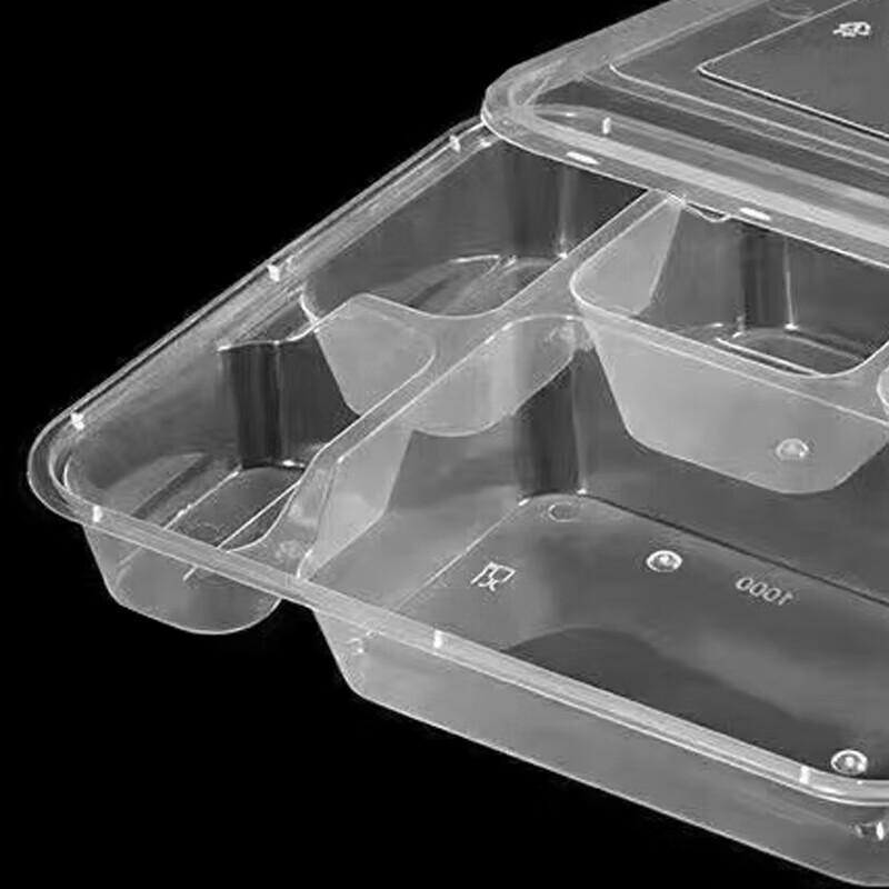 Disposable 5-Compartment Meal Prep Containers with Lids