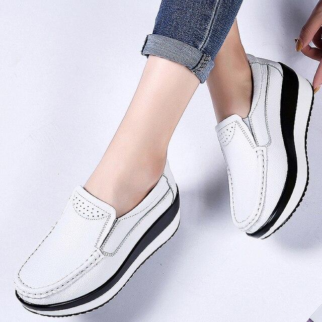 Women Elegant Slip-on Shoes Platform Sneakers Breathable Sports Shoes Lazy Shoes
