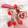 Backpack Pendant Simulation Fruit Jewelry Gift Strawberry Keychain Keyrings Bell KeyRing