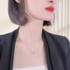925 Sterling Silver Fishbone Full Diamond Korean Style Simple All-Match Student Mori Style Clavicle Chain Elegant Ins Fashion Classic Style Ornament