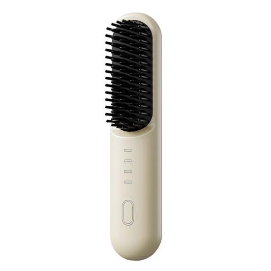 Hair Comb Cordless Straightening Brush with 30s Fast Heat Frizz-Free Smooth Styling USB-C Rechargeable Ceramic Teeth Hair Brush