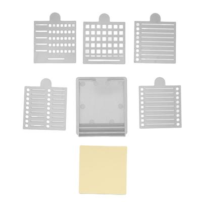 Sticky Notes Holder with 5 Stencil ABS Plastic Practical Sticky Notes Dispenser for Office Home School