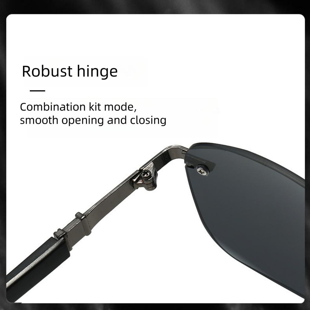 New Stylish Frameless Sunglasses For Men Outdoor Driving Fishing Shades Fashionable Casual Travel Accessories
