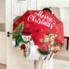 Christmas gifts, bells, Santa Claus, snowman, Christmas tree umbrella, home essential, wrought iron tri-fold portable all-season outdoor umbrella H25