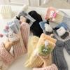 Home 3D Eyes Sleeping Socks Non-Slip Thermal Warm Socks Elastic Coral Fleece Socks Women  Gifts
